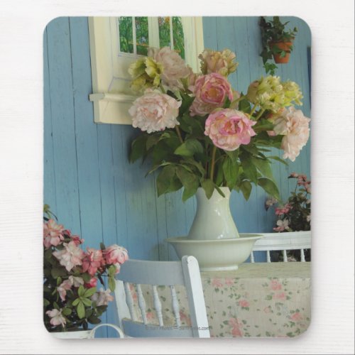 Victorian Peonies _ Marthas Vineyard Mouse Pad