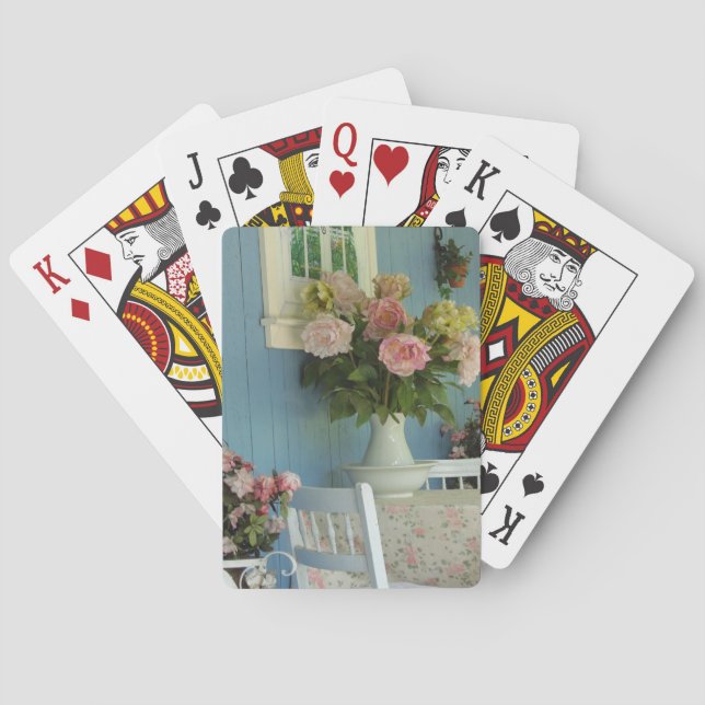 Victorian Peonies - Martha's Vineyard Poker Cards (Back)