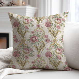 Victorian Pillow Damask Pattern in Pastel Tones