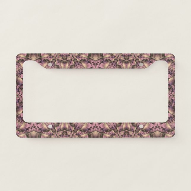 Victorian Pink Antique License Plate Frame (Front)