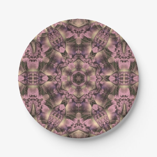 Victorian Pink Antique Paper Plates (Front)
