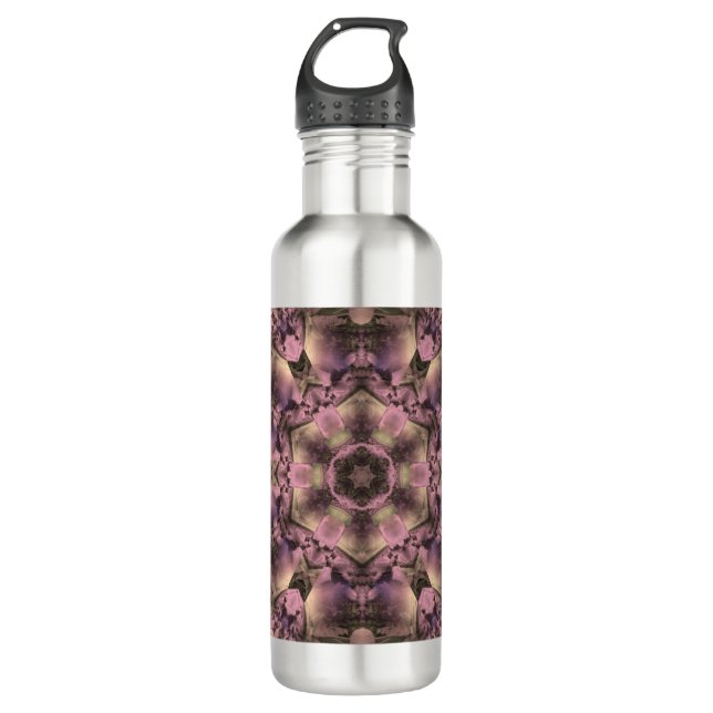 Victorian Pink Antique Stainless Steel Water Bottle (Front)