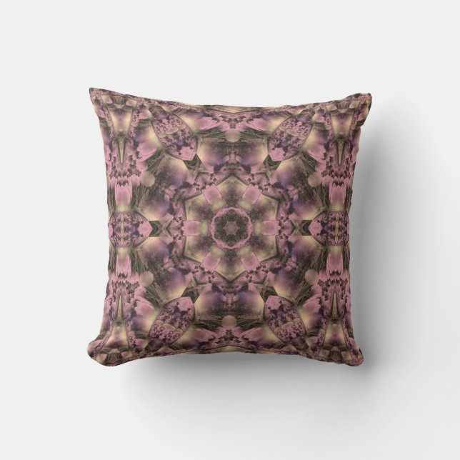 Victorian Pink Antique Throw Pillow (Front)
