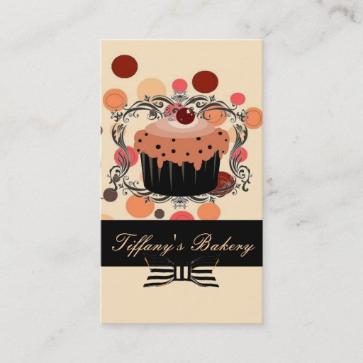 Customizable Victorian Pink Boutique Bakery Business Cards