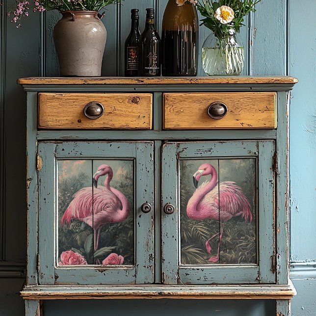 Victorian Pink Flamingos Vintage Tissue Paper (Creator Uploaded)