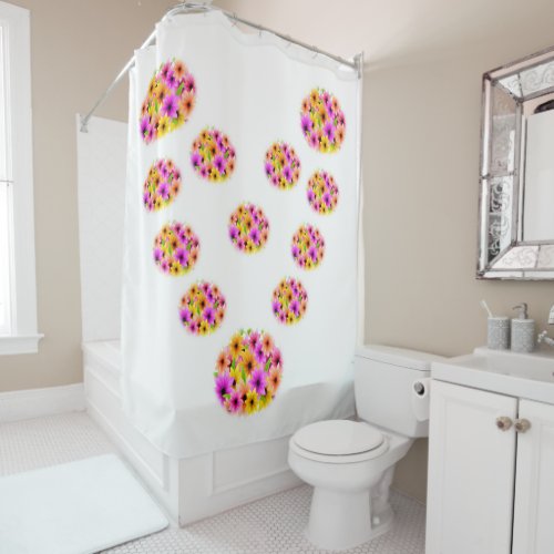 Victorian pink floral showercurtain shower curtain