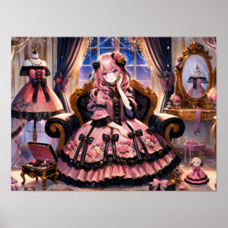 Victorian Pink Princess Poster