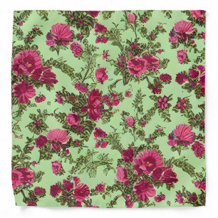 Victorian Pink Roses Bandana