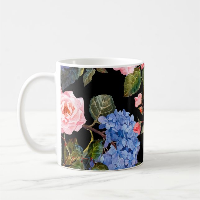 Victorian pink roses bouquet. coffee mug (Left)
