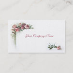 Victorian Pink Roses Business Card at Zazzle