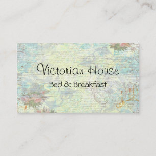 Victorian Pink Roses Business Cards