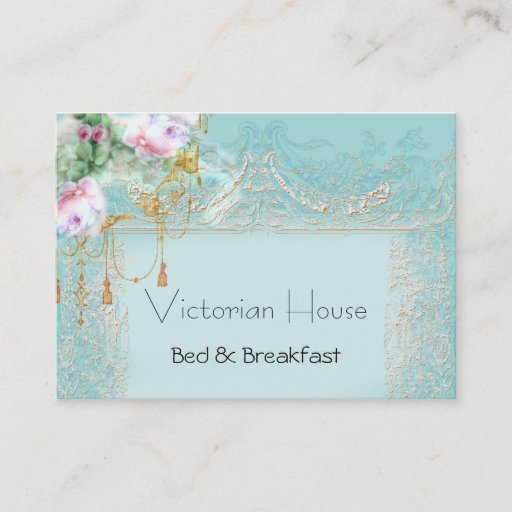 Customizable Victorian Pink Roses Business Cards