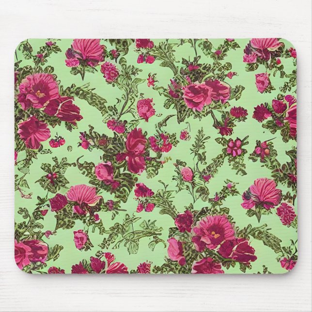 Victorian Pink Roses Mouse Pad (Front)