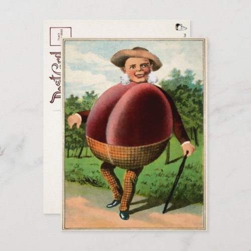 Victorian Plum Man Postcard 