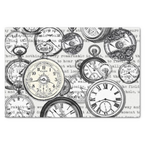 Victorian Pocket Watch Alice in Wonderland Tissue Paper