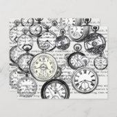 Victorian Pocket Watch Collage Alice in Wonderland (Front/Back)