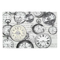 Victorian Pocket Watch Collage Alice in Wonderland