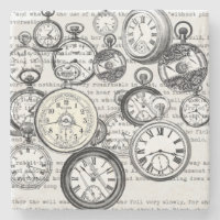 Victorian Pocket Watch Collage Alice in Wonderland