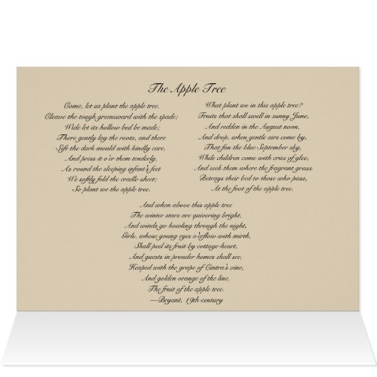 Victorian poem—"The Apple Tree" (Inside Horizontal (Top))