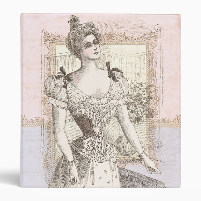 Victorian Pompadour Corset Antique Fashions Binder (Front)