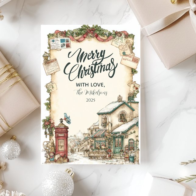 Victorian Postbox Christmas Holiday Card (Creator Uploaded)
