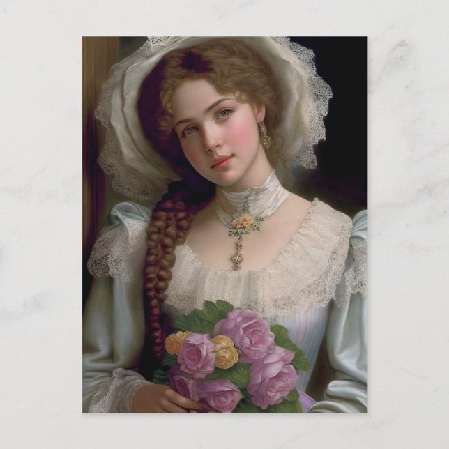 VICTORIAN PRETTY GIRL POSTCARD (Front)