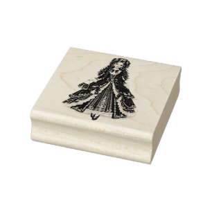 Victorian Princess in Plaid Rubber Stamp