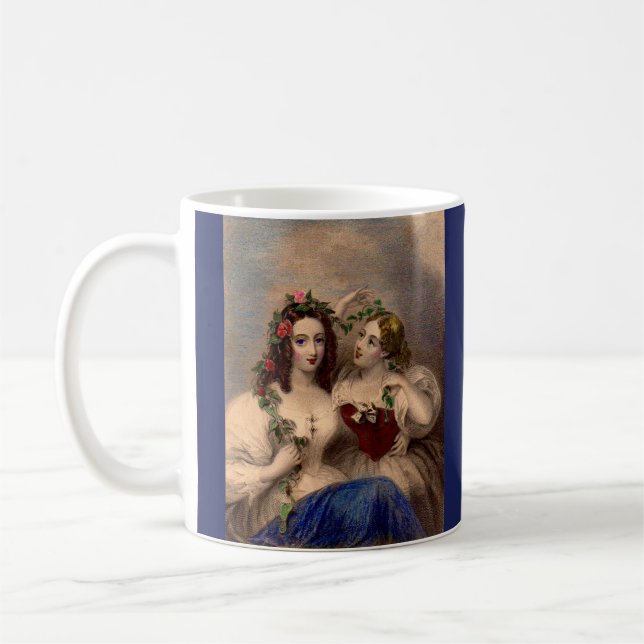 Victorian print The Parting Wreath Coffee Mug (Left)