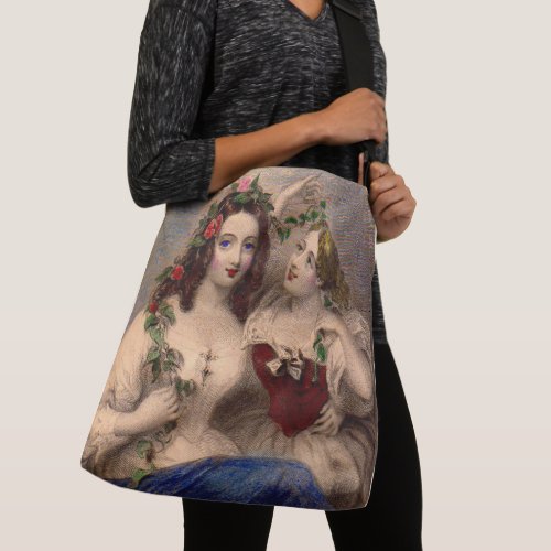 Victorian print The Parting Wreath Crossbody Bag