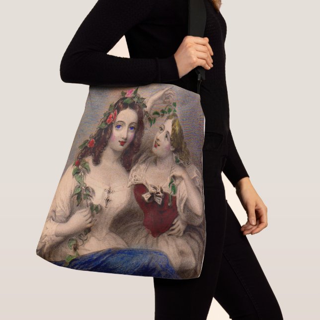 Victorian print The Parting Wreath Crossbody Bag (Close Up)