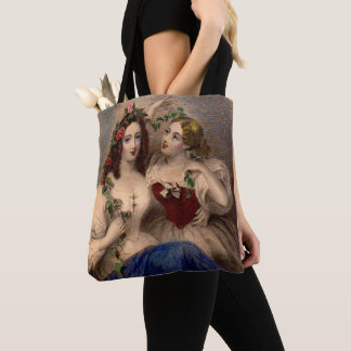 Victorian print The Parting Wreath Tote Bag