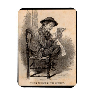 Victorian print Young America in the Country Magnet