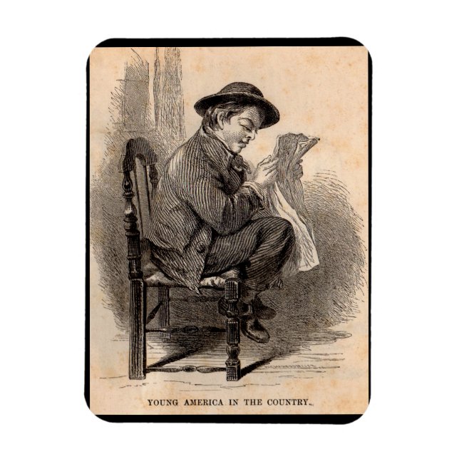 Victorian print Young America in the Country Magnet (Vertical)