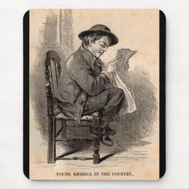 Victorian print Young America in the Country Mouse Pad (Front)