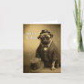 Victorian Pug Birthday Card - Funny picture of Pug