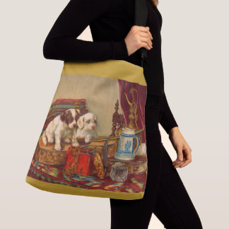 Victorian puppy dogs and stuff crossbody bag