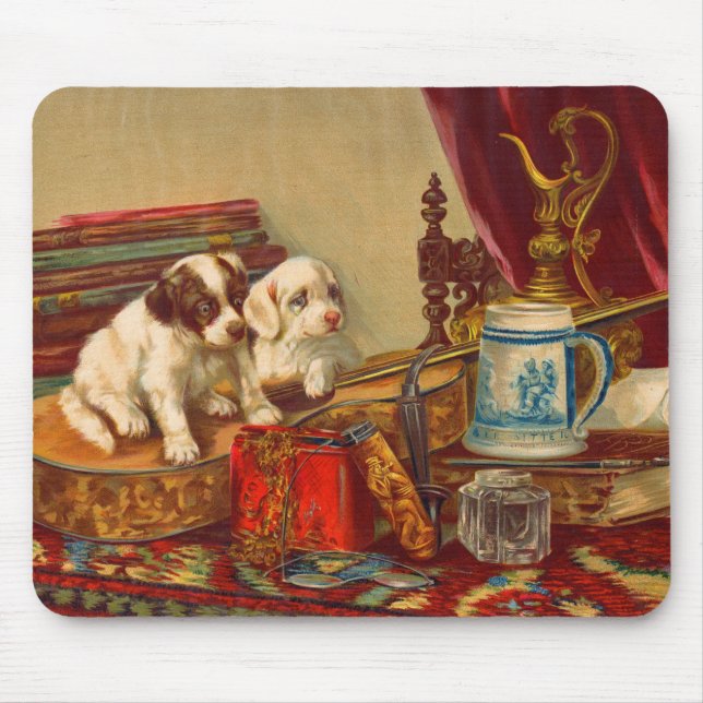Victorian puppy dogs and stuff mouse pad (Front)