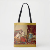 Victorian puppy dogs and stuff print tote bag (Front)