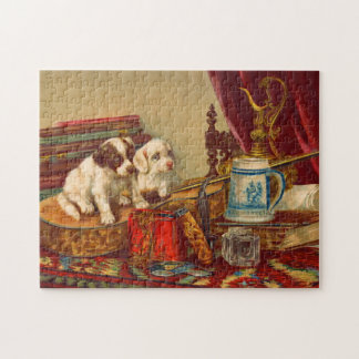 Victorian puppy dogs print jigsaw puzzle