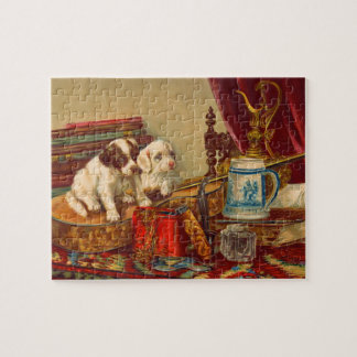 Victorian puppy dogs print jigsaw puzzle