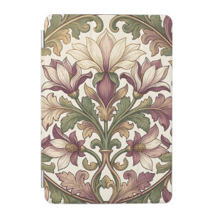 Victorian Purple Cream Ornate Floral  iPad Mini Cover