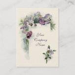 Victorian Purple Pansies Business Card at Zazzle
