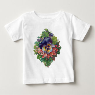 Victorian Purple Pansy Bouquet for Mother's Day Baby T-Shirt