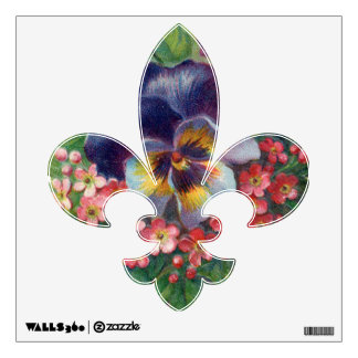 Victorian Purple Pansy Bouquet for Mother's Day Wall Decal