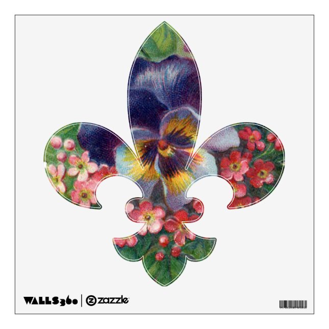 Victorian Purple Pansy Bouquet for Mother's Day Wall Decal (Front)