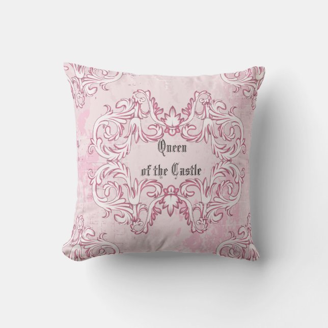 Victorian Queen of the Castle Throw Pillow (Front)