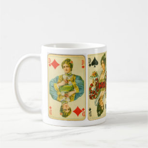 Victorian queens of cards coffee mug