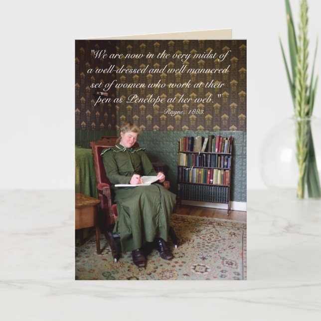 Victorian quote—lady writers card (Front)