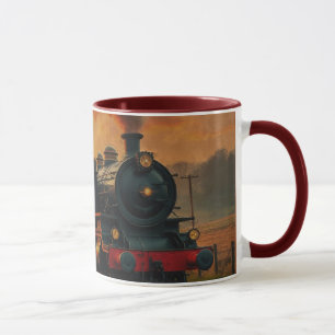 Victorian Rail Travel - Steampunk Steam Train Mug