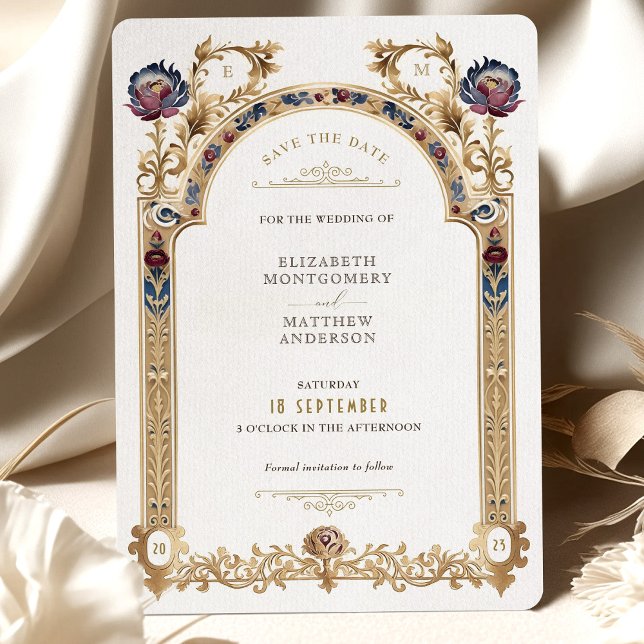 Victorian Ranunculus Wedding Save the Date Card (Creator Uploaded)